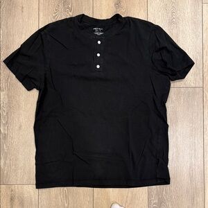 Men's Black Henley T-Shirt